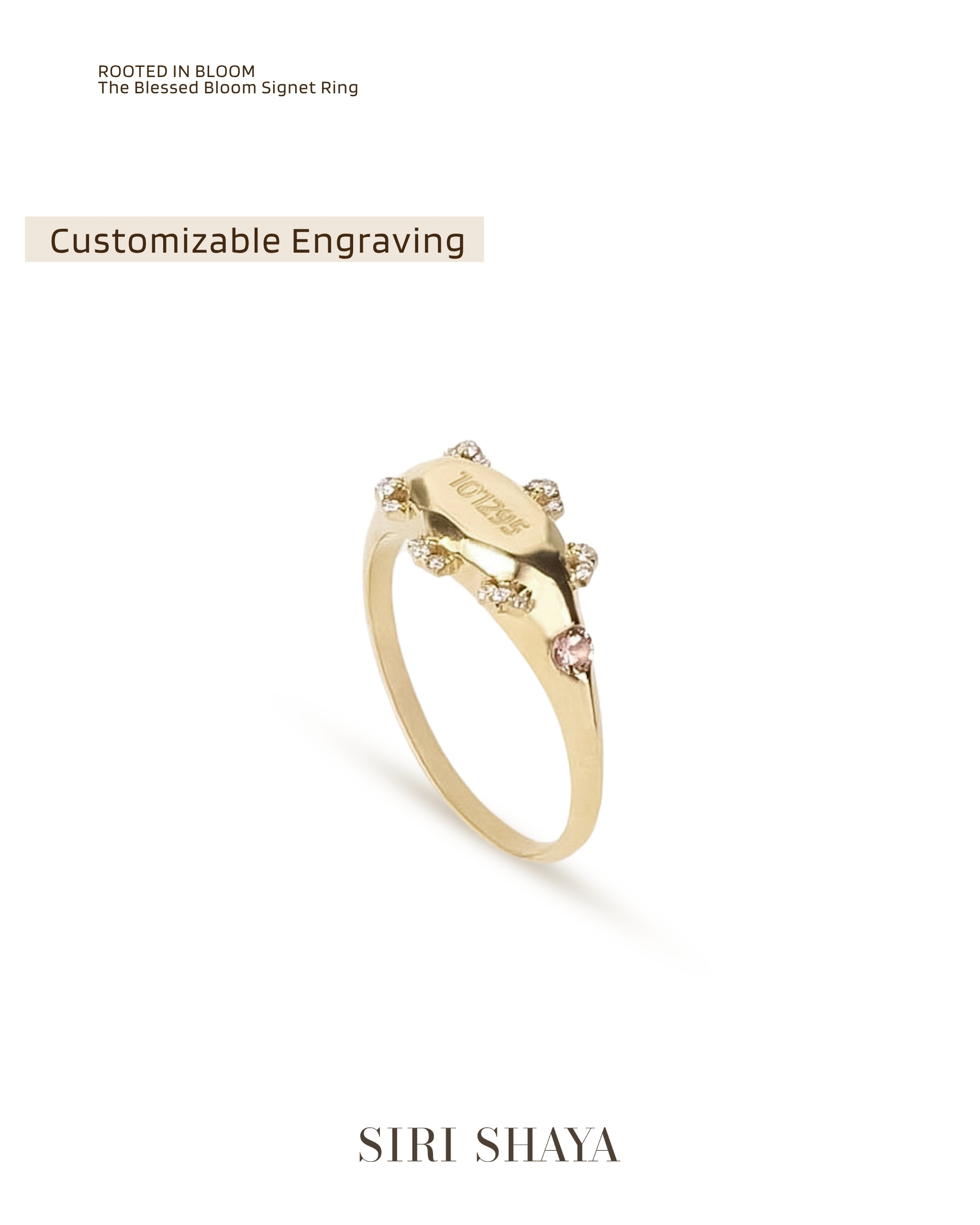 The blessed bloom signet ring (customizable engraving) - Image 6